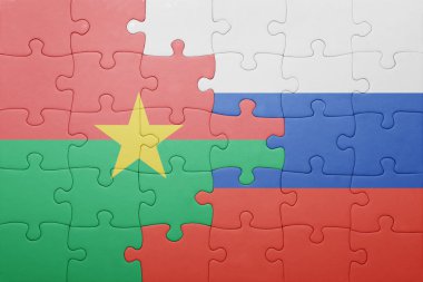 Rusya ve burkina faso ulusal bayrak ile bulmaca