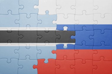 Rusya ve Botsvana bayrağı ile bulmaca