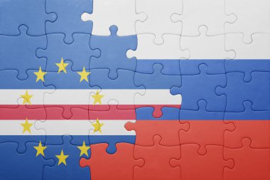 Rusya ve cape verde ulusal bayrak ile bulmaca