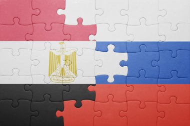 Rusya ve Mısır ulusal bayrak ile bulmaca