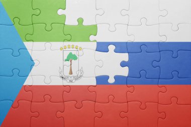 Rusya ve Ekvator Ginesi ulusal bayrak ile bulmaca