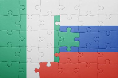 Rusya ve Türkiye ulusal bayrak ile bulmaca