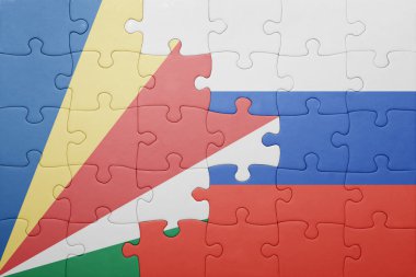 Rusya ve Seyşeller ulusal bayrak ile bulmaca