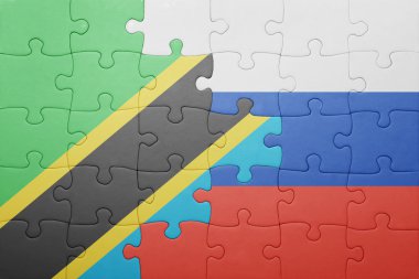 Rusya ve Tanzanya ulusal bayrak ile bulmaca