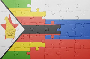 Rusya ve zimbabwe ulusal bayrak ile bulmaca