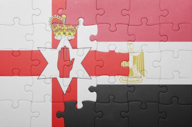 Kuzey İrlanda ve Mısır ulusal bayrak ile bulmaca