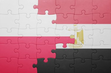 Polonya ve Mısır ulusal bayrak ile bulmaca