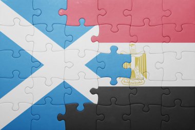 İskoçya ve Mısır ulusal bayrak ile bulmaca