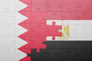 Bahreyn ve Mısır ulusal bayrak ile bulmaca.