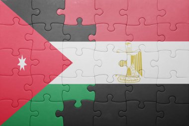 Ürdün ve Mısır ulusal bayrak ile bulmaca.