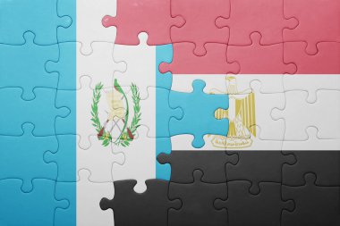 guatemala ve Mısır ulusal bayrak ile bulmaca