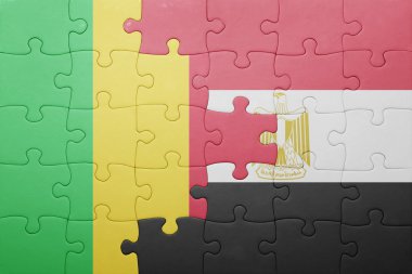 mali ve Mısır ulusal bayrak ile bulmaca.