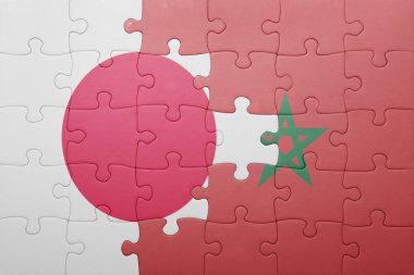 fas ve japonya ulusal bayrağı ile bulmaca .
