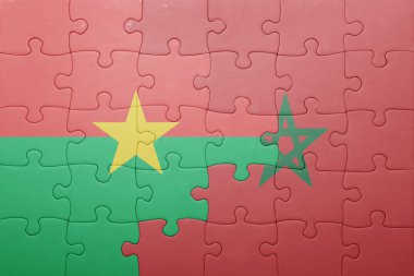 fas ve burkina faso ulusal bayrağı ile bulmaca .