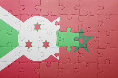 fas ve burundi ulusal bayrağı ile bulmaca .