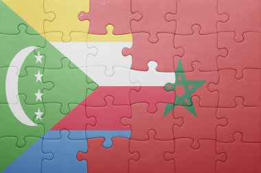 fas ve komor ulusal bayrağı ile bulmaca .