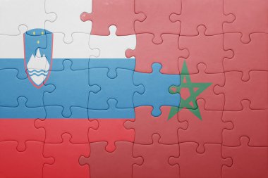 fas ve slovenya ulusal bayrağı ile bulmaca .