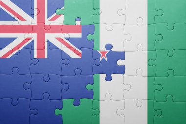 Yeni Zelanda ve Türkiye Ulusal bayrak ile bulmaca