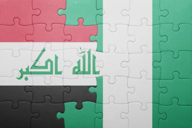 Irak ve Türkiye ulusal bayrak ile bulmaca