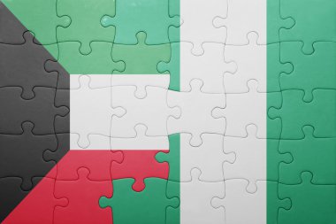 Kuveyt ve Nijerya ulusal bayrak ile bulmaca