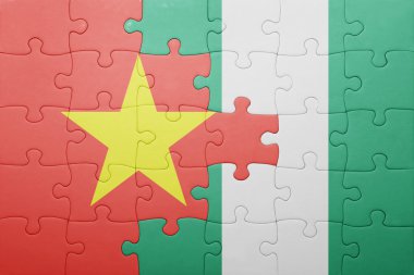vietnam ve Nijerya ulusal bayrak ile bulmaca