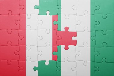 peru ve Nijerya ulusal bayrak ile bulmaca