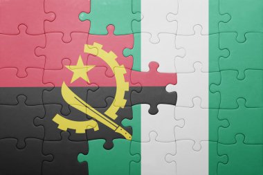angola ve Nijerya ulusal bayrak ile bulmaca 