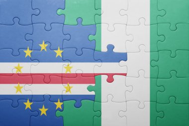 cape verde ve Nijerya ulusal bayrak ile bulmaca