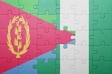 Eritre ve Nijerya ulusal bayrak ile bulmaca