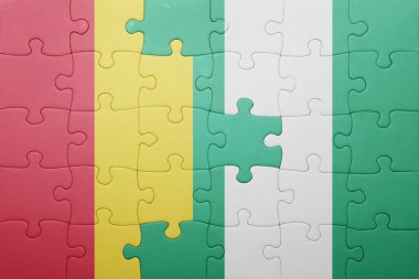 Gine ve Nijerya ulusal bayrak ile bulmaca