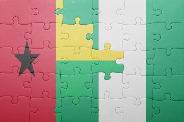Gine bissau ve Nijerya ulusal bayrak ile bulmaca