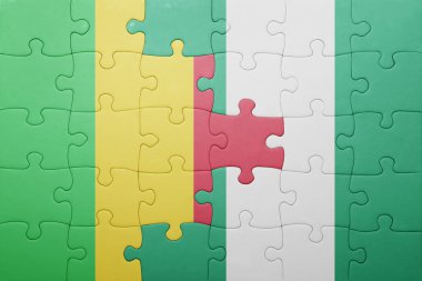 mali ve Nijerya ulusal bayrak ile bulmaca