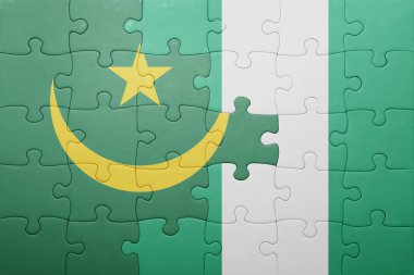 Moritanya ve Nijerya ulusal bayrak ile bulmaca