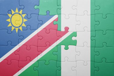 Namibya ve Nijerya ulusal bayrak ile bulmaca