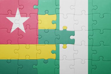 Nijerya ve togo ulusal bayrak ile bulmaca