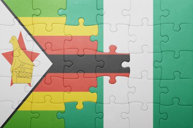 Zimbabve ve Nijerya ulusal bayrak ile bulmaca