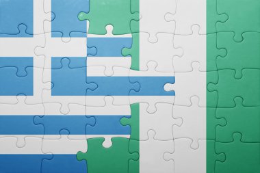 Yunanistan ve Türkiye ulusal bayrak ile bulmaca