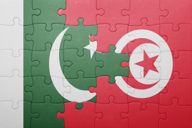 Tunus ve pakistan ulusal bayrak ile bulmaca