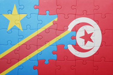 Tunus bayrağı ve Kongo Demokratik Cumhuriyeti ile bulmaca