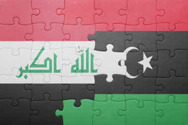 Irak ve Libya'da ulusal bayrak ile bulmaca