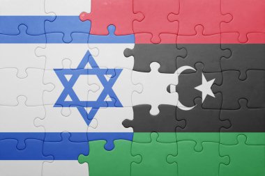 İsrail ve libya ulusal bayrak ile bulmaca