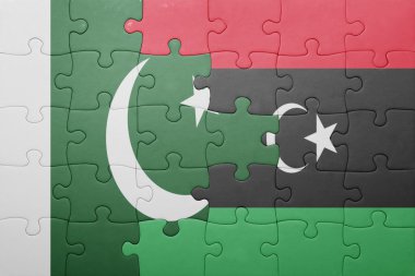 pakistan ve libya ulusal bayrak ile bulmaca