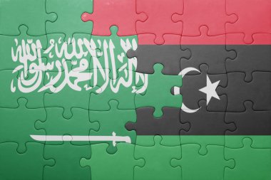 Suudi Arabistan ve libya ulusal bayrak ile bulmaca