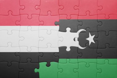 yemen ve libya ulusal bayrak ile bulmaca