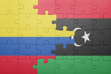 Kolombiya ve libya ulusal bayrak ile bulmaca