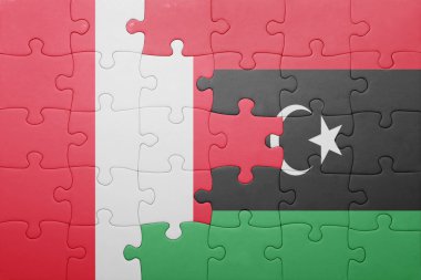 peru ve libya ulusal bayrak ile bulmaca