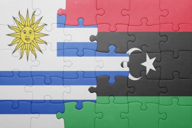 uruguay ve libya ulusal bayrak ile bulmaca