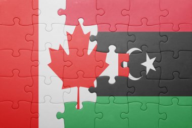 Kanada ve libya ulusal bayrak ile bulmaca