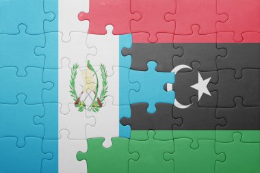 guatemala ve libya ulusal bayrak ile bulmaca