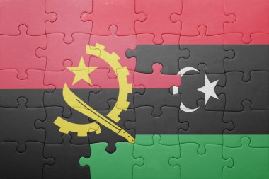 angola ve libya ulusal bayrak ile bulmaca
